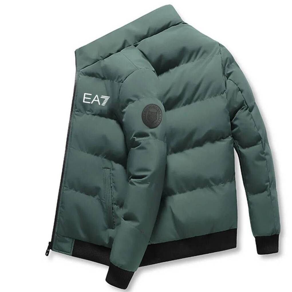 Ea7 Designer Jacket Down Parkas Winter Jackets Thin And Light Comfortable Windproof Hoodie Stand Up Collar Warm Print Ea7 Cotton Slim Man Zip Up Coa
