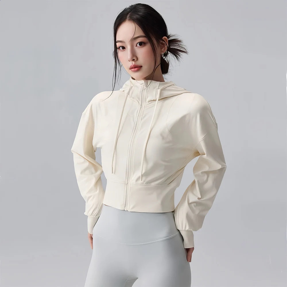 Womens Hooded Running Jacket Cycling Coat Yoga Jogging Shirt Tights Outdoor Sports Gym Clothing Wear Sportswear 260920