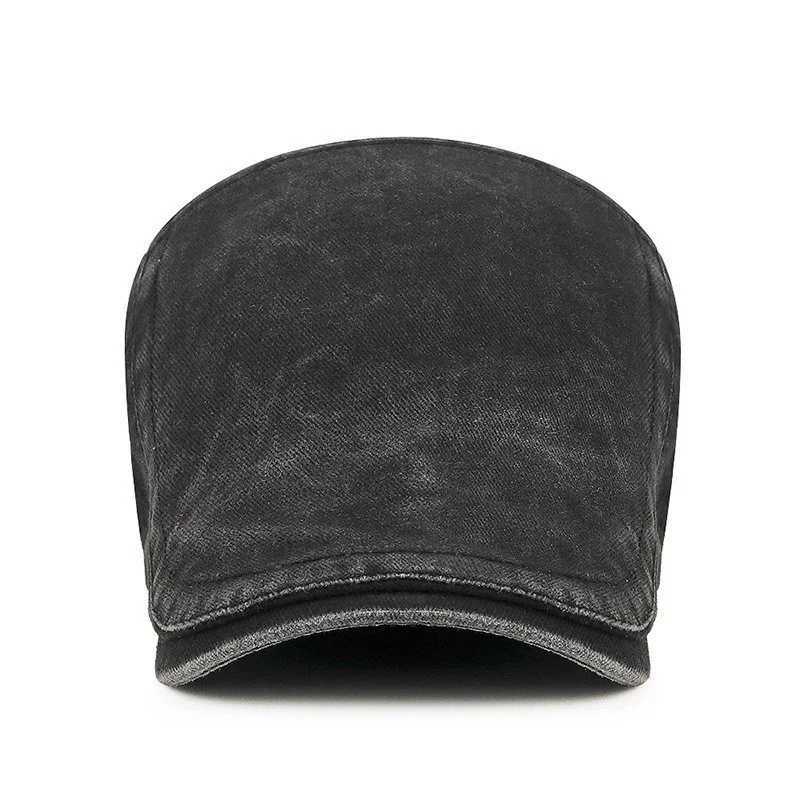 Watered Summer Berets Denim Spring American Casual Retro Beret Children Washed Old Street Forward Hat British Painter Newsboy Cap Visor N260919