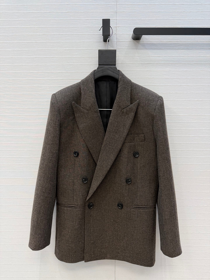 2026 Autumn Solid Color Panelled Blazers Long Sleeve Notched-Lapel Buttons Double-Breasted Outwear Coats WS6S20 Haute Couture Check Size Chart Pleas