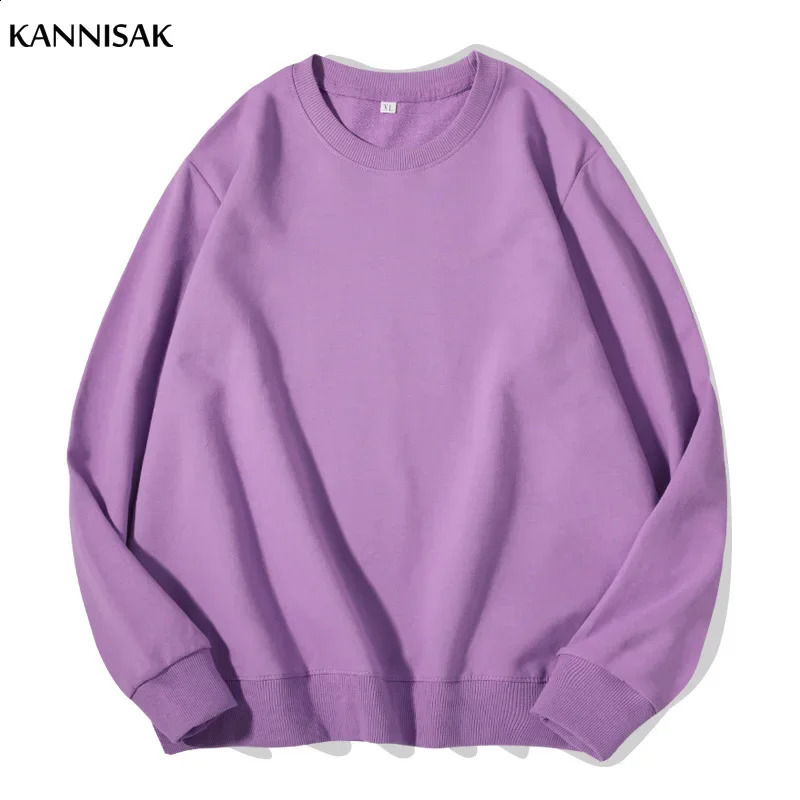 Spring Autumn Womens Sweatshirt Oneck Solid Harajuku Pullovers Multicolor Casual Cotton Woman Sweatshirts Knit Streetwear 260920