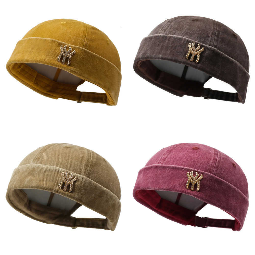 and Berets Four season men's women's street hip-hop hats breathable landlord hats washed denim fabric sun hats hats J260919