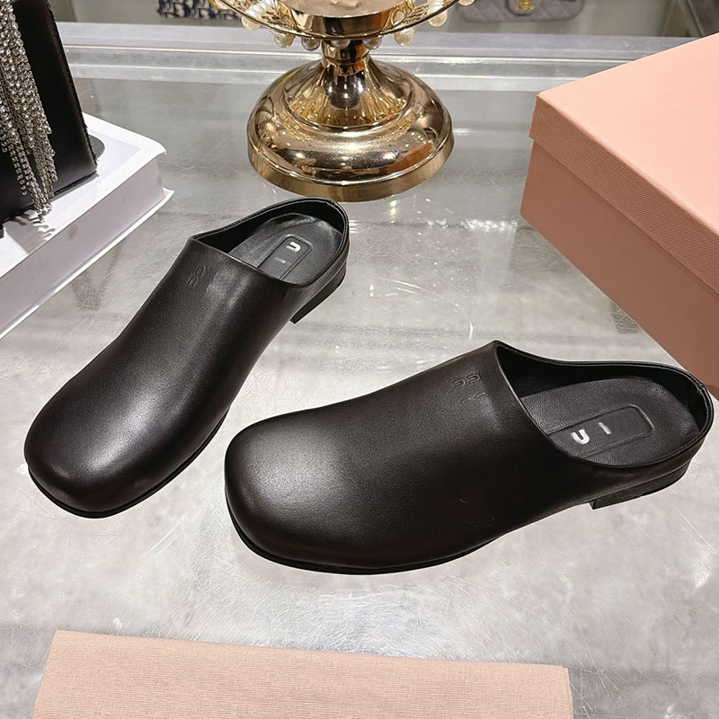 Designer Fashion Week Sandals Womens Autumn New Collection loafers High quality cowhide leather upper soft comfortable sheepskin lining square toe s