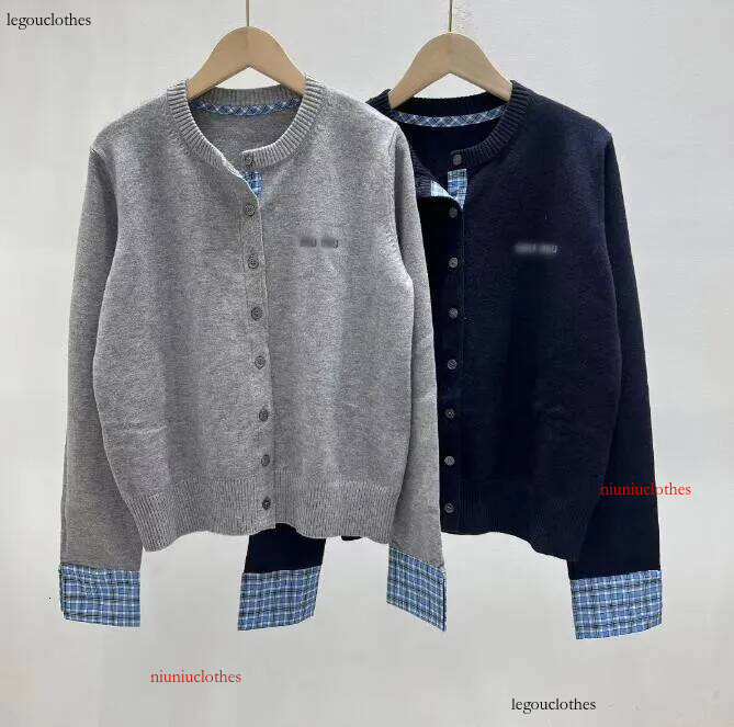 Luxury Sweaters Cardigan Womens Long Sleeve Preppy Style Mius Girls Fashion Designer Sweater Women Clothing Autumn Size S-L