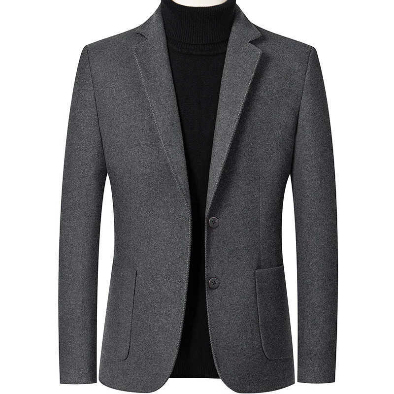 New Blends Men's Spring Wool Men Cashmere Blazers Suits Jackets Business Casual Wool Suit Coats Quality Male Slim Fit Blazers Jackets Coats 4XL
