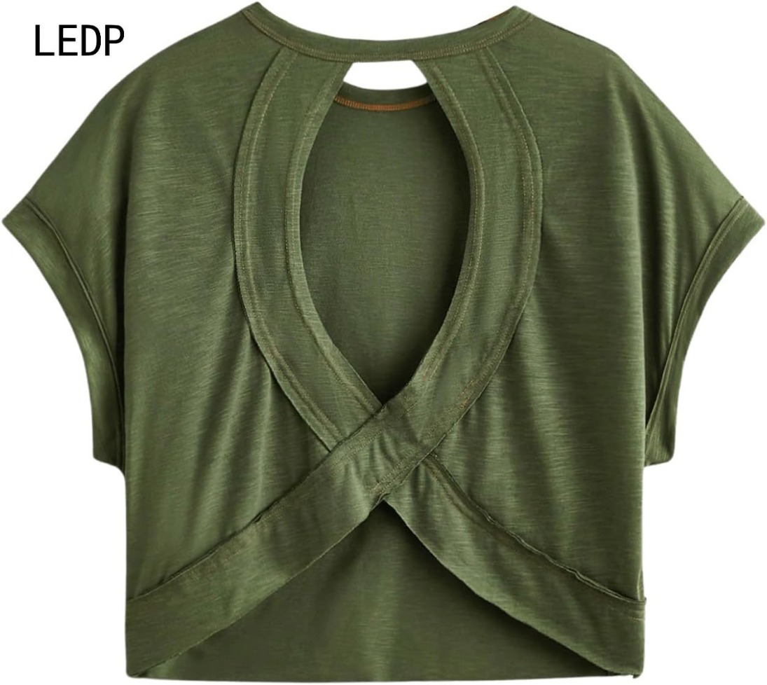 296902 Zero waste tailoring plus size women's T-shirt waste material recycling design irregular hem cotton linen breathable personality style