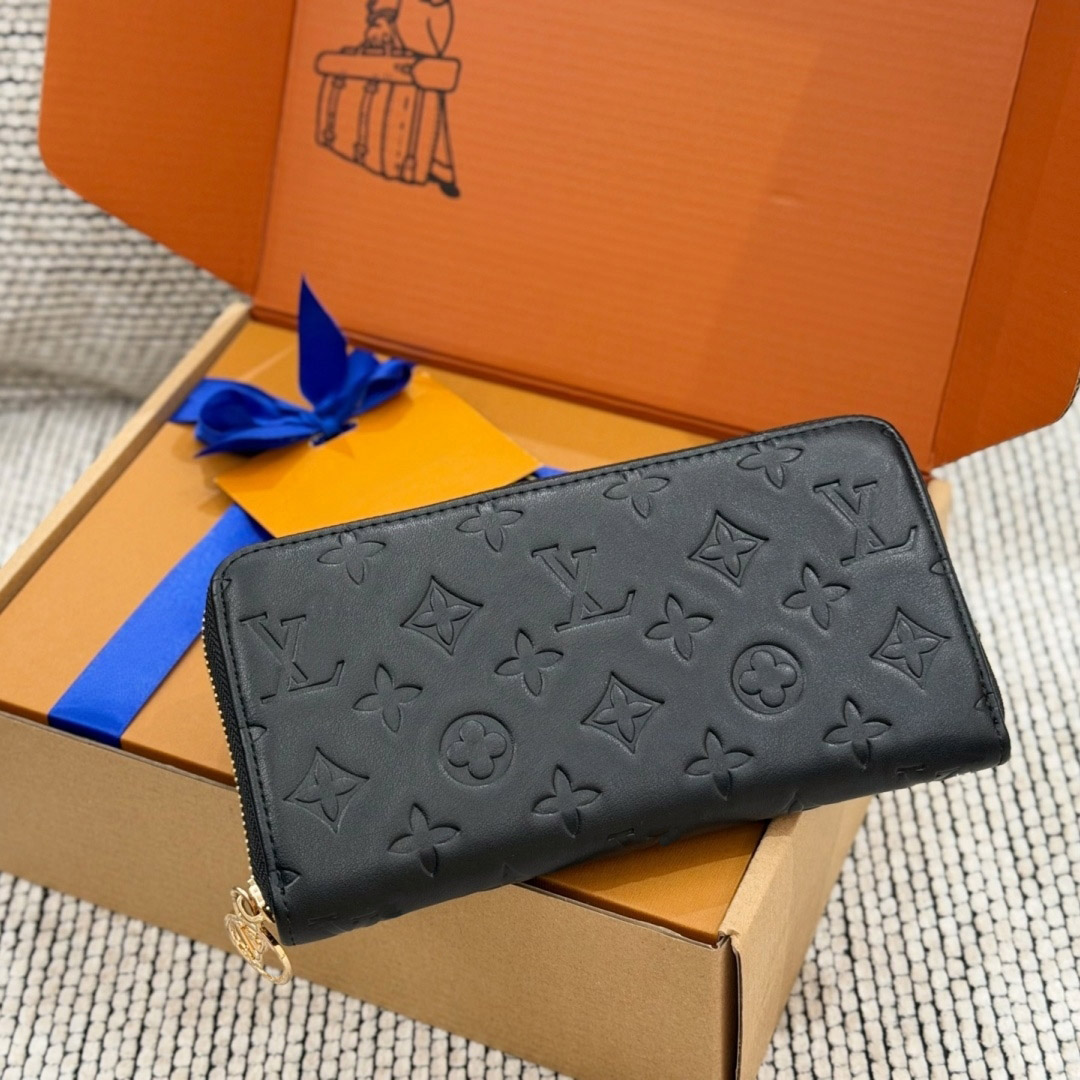 2026 10A Designer Long Purses Monogram Empreinte Wallets Unisex Card Holder Porte Carte Passport Pouch ID Case Women Men Bag Vintage Pebble Cardhold