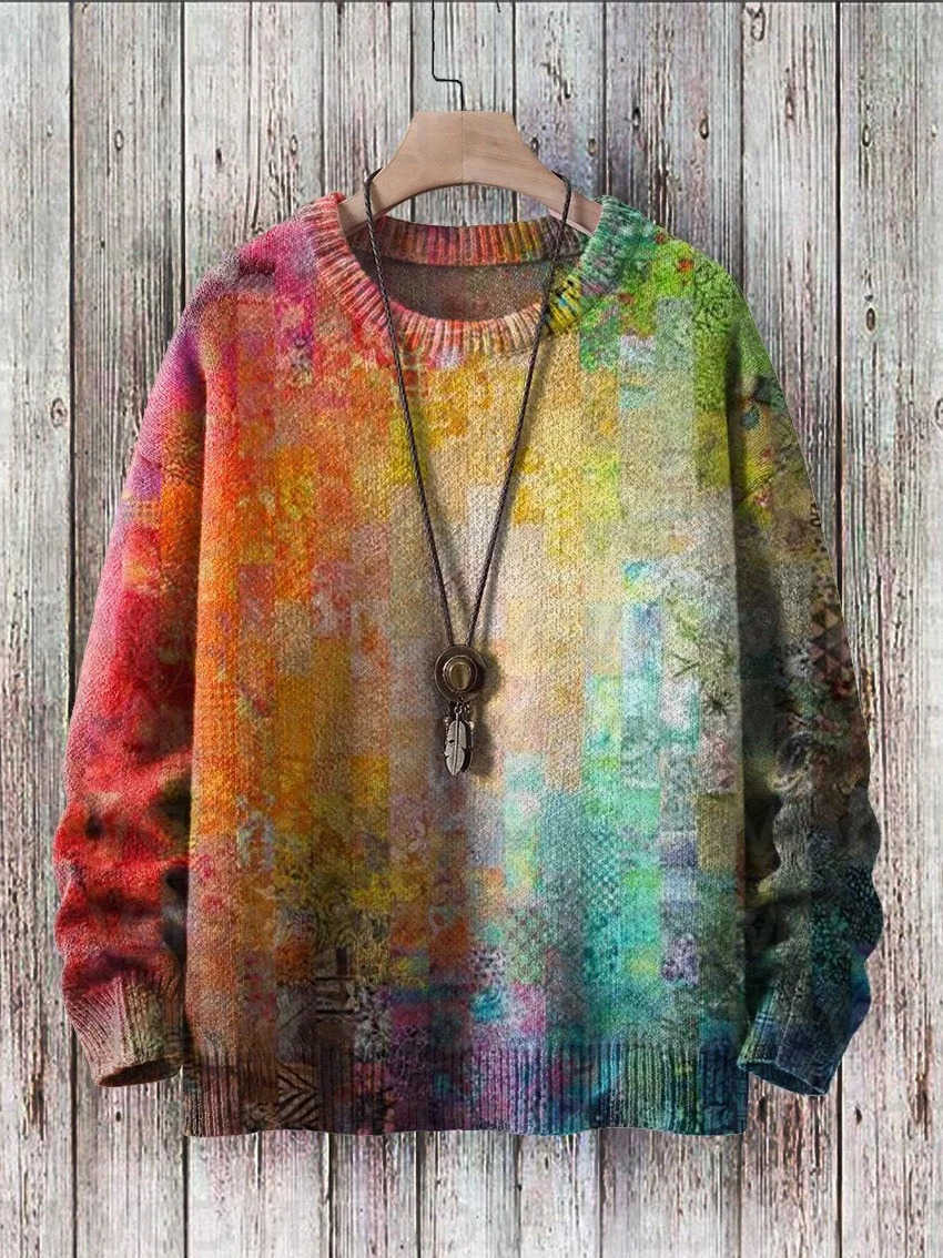 HeKnit Felpa con stampa casual unisex Maglione da donna per uomo S260921XZQB