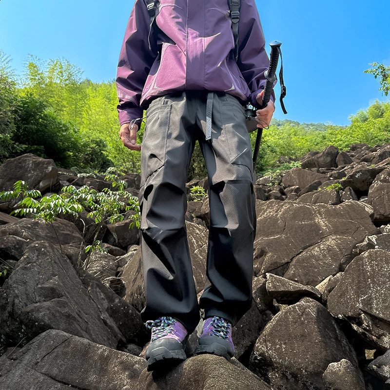 CHRLCK Men's Waterproof Hiking Pants Autumn Fishing Overalls Trousers Men Trekking Camping Outdoor Sport Cargo Pants 260918