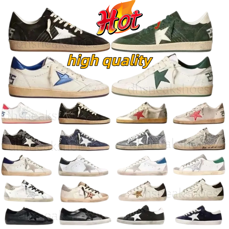 Good quality Goldens Goods Designer Brand Men Women Ball Star Shoes sneakers DirtyClassic Casual superstar Real leather shoes old Sneakers do-old It
