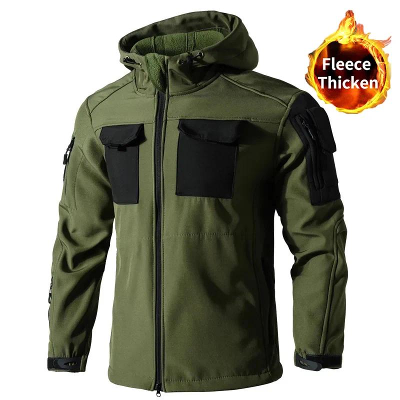Men's Special Ops Military Jackets Water Resistant Windproof Tactical Winter Rain Coats with Pocket Hunting Hiking Camping