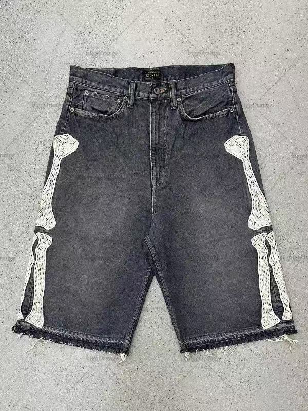 Designer Shorts Kapital Japanese Style Feather Denim And Womens Mens Shorts Retro Washed HipHop Cartoon Graphic Strtwear Denim Y2k Big Boy Embroider