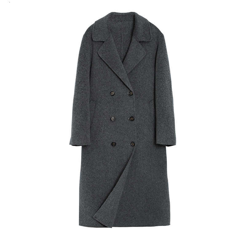Long Men's Wool Blends Men's Double Breasted Korean Style Suit Loose Reversible Woolen Trench Coat 100% Pure Wool for Autumn And Winter D2