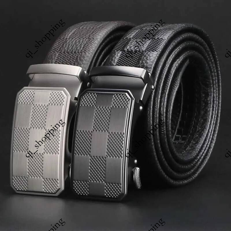 Mens Top Layer Cowhide Ratchet with Scratch Resistant Alloy Automatic Buckle Business Style Durable Dress Belt L260520