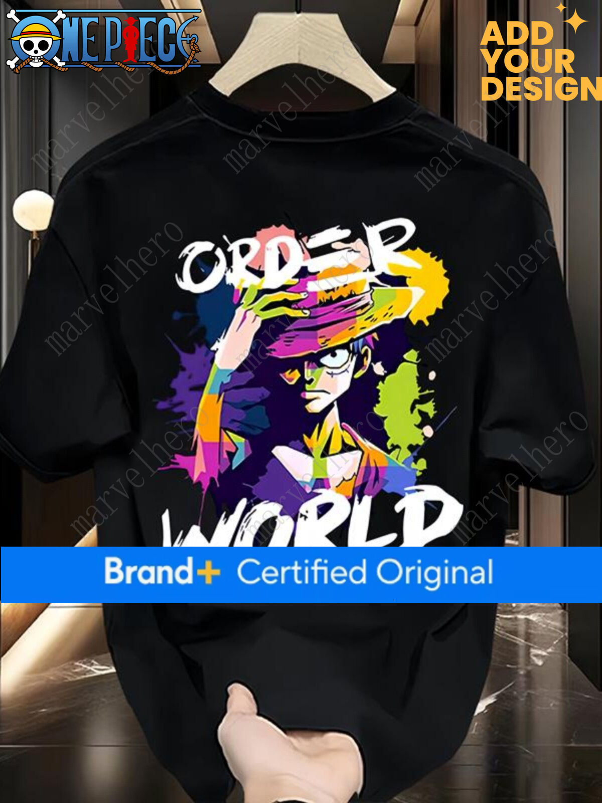 Summer New One Piece Pure Cotton Short Sleeve Unisex T-Shirt Trendy Brand Print Loose Versatile Top