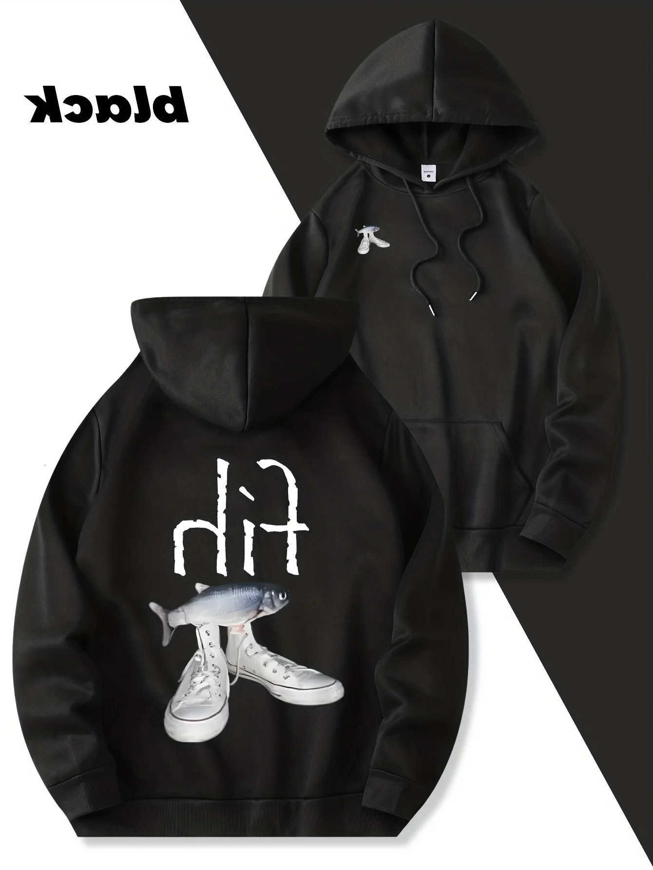 Fish Men's Hoodies Sweatshirts 2026 Printed Hooded Men Women Hoodies Plus Size Fashion Sweatshirt Long sleeve Unisex Streetwear Tops D260921