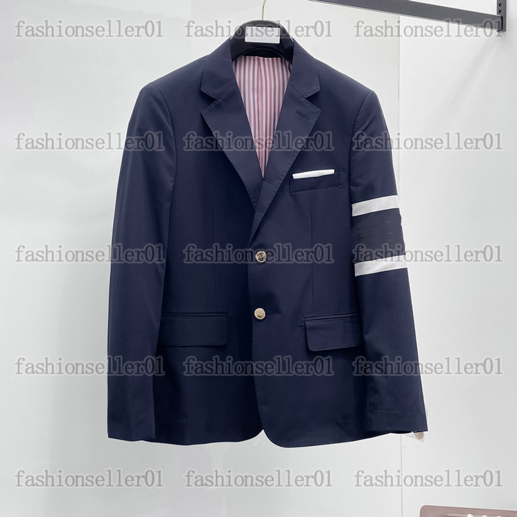 Mens Suits Blazers pants Western clothing designer classical Blazer sets luxury outwear coat slim fit white Striped woven tape patchwork Webbing sui