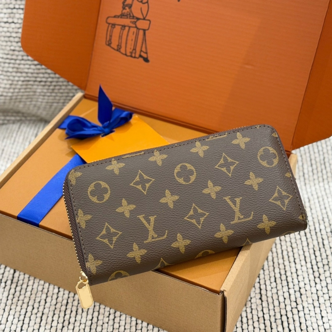 New 10A Designer Long Purses Monogram Empreinte Wallets Unisex Card Holder Porte Carte Passport Pouch ID Case Women Men Bag Vintage Pebble Cardholde