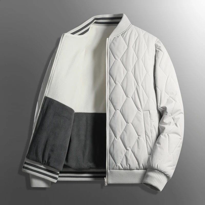 Doubleside Wear Men's Fashion Autumn and Winter Puffer Cotton Coat Plus Size Mens Solid Color Zipper Coldproof Outdoor Parkas 260920