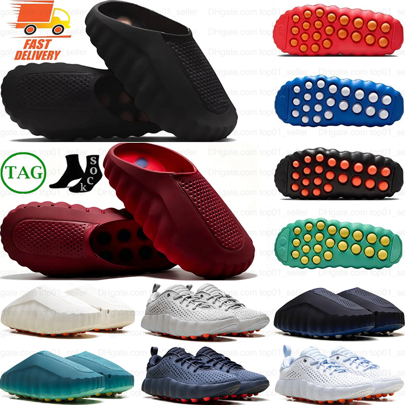 001 Slide Slides 002 Slippers Soft Rubber Tech Comfortables Sandals Mules Clog Black Red Bone Light Smoke Grey Mens Womens Summer Fashion Shoes big