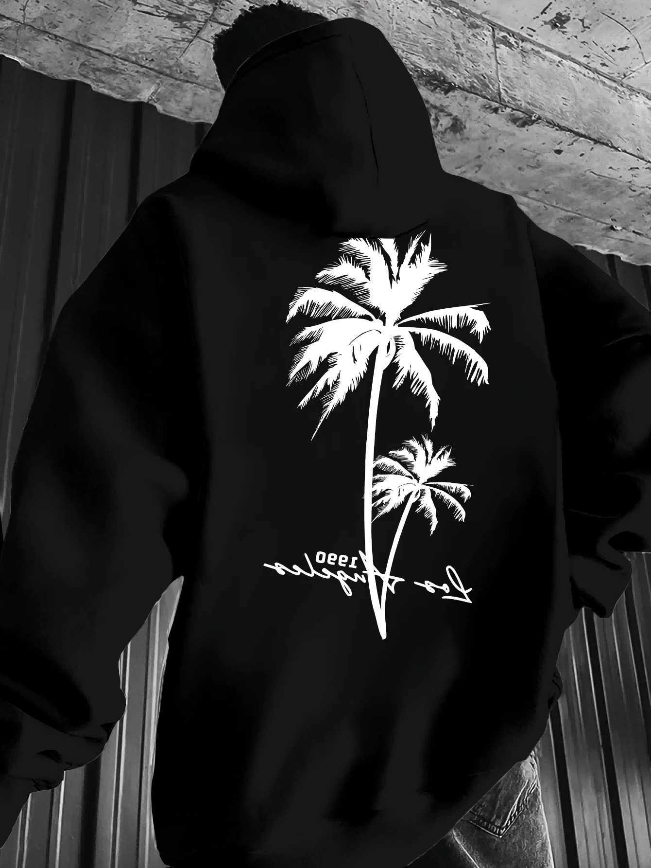 and Men's Hoodies Sweatshirts Autumn winter hoodie coconut tree print versatile and comfortable street casual fashion trend hip-hop unisex clot