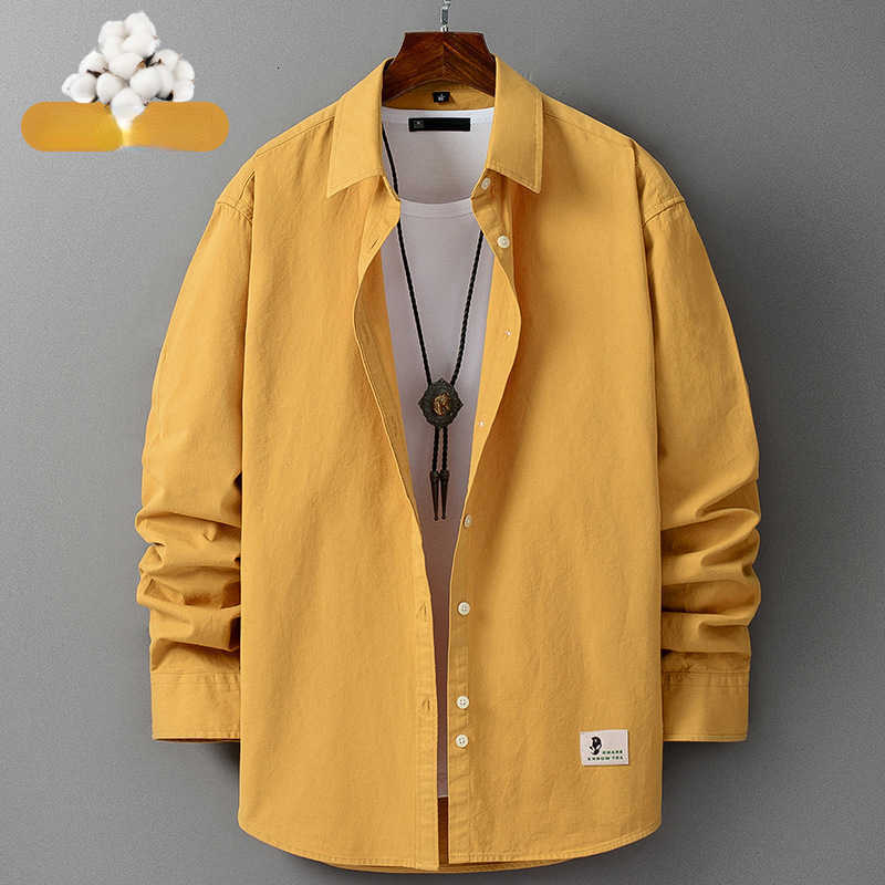 Mens Shirts 2022 Men's Casual Harajuku Colors Oversized Shirt 100% Pure Cotton Men Korean Fashion Long Sleeve Shirts Male Button Up Shirts Blou