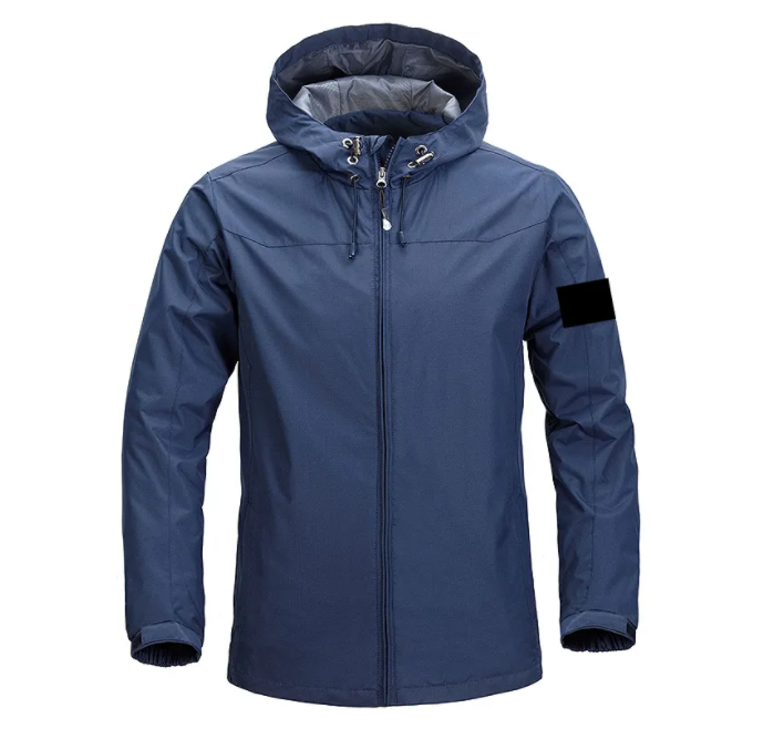Mens Jacket Spring Autumn Coat Windrunner Fashion Hooded Jackets Outdoor Sports Outerwear Windbreaker Casual Zipper Coats Man Outerwear Clothing