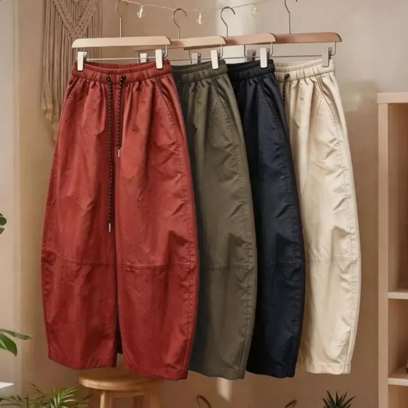 Korean Style High Waist Wide Leg Pants Women's Summer 2026 Loose Lazy Style Balloon Pants Versatile Fashionable Casual Trousers 260921