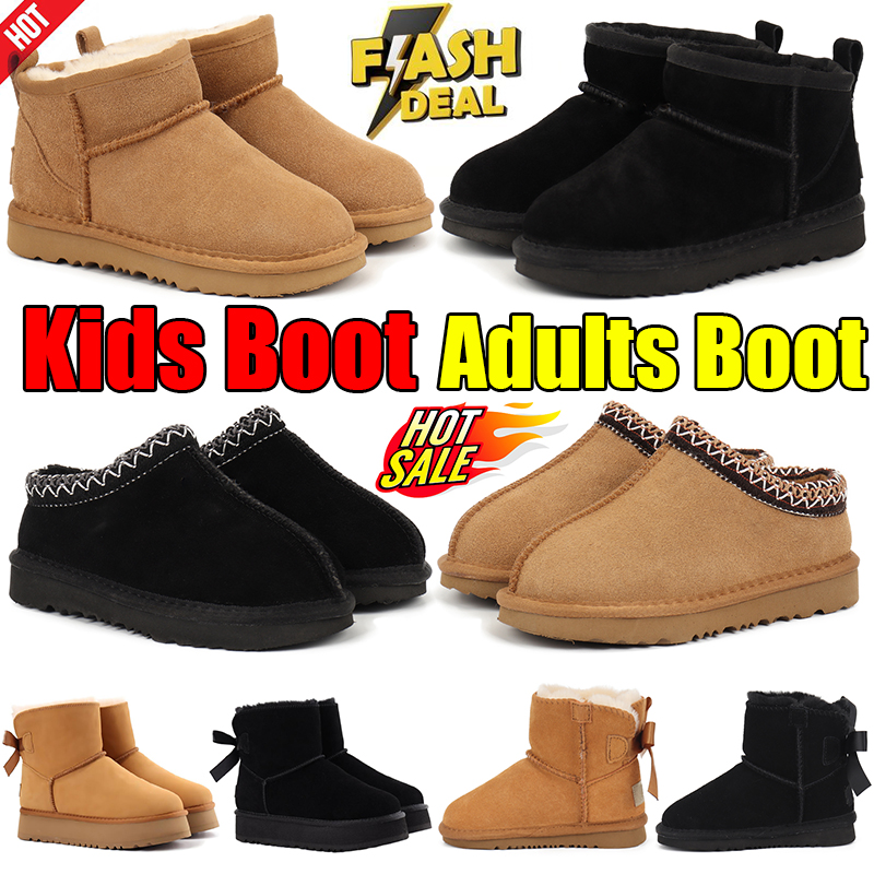 Kid Boot Toddler Boots Womens Kids Boot Tasman Slippers Baby Australia Child Snow Boot Children Boys Girls Winter Boot Ultra Mini Boot with Bowti