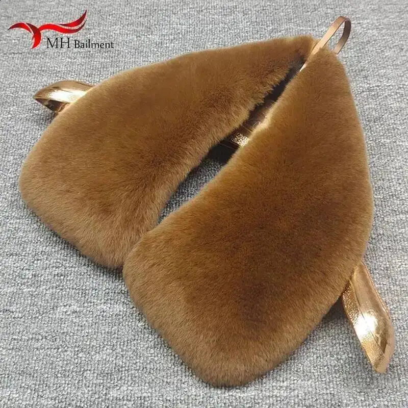 Winter 100% Rex Rabbit Fur Collar For Women Warm Furry Jacket Neck Scarf Natural Fur Square Collar Men Black Hoods For Coat 260920