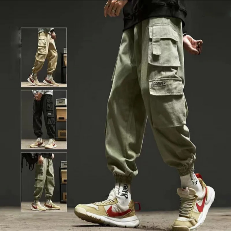 Mens Casual Workwear Pants Summer Sporty Street Style NineTenths Sweatpants Cuffed Large Size Long Trousers Spring Autumn 260920