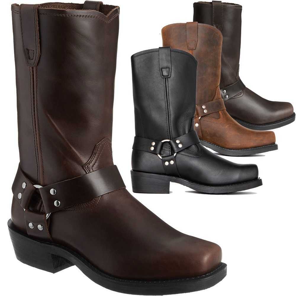 Western Men Boots 2026 Boots Hand Work Cowboy Boots Male Lightweight Comfort Knight Boots Autumn Winter New Mens Shoes Zapatos H260921
