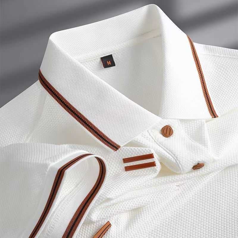 Casual Shirts Brand Men's Men's T-shirt designer Business Loose Fit Turn Down Collar Short Sleeve Polo Shirt Soft Solid Tops Tees Men T-sh