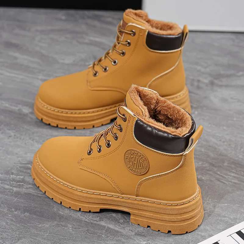 Botas de mujer 2026, botas altas para trabajo, estilo británico, versión coreana, suela gruesa con cordones, botas impermeables cálidas antideslizan