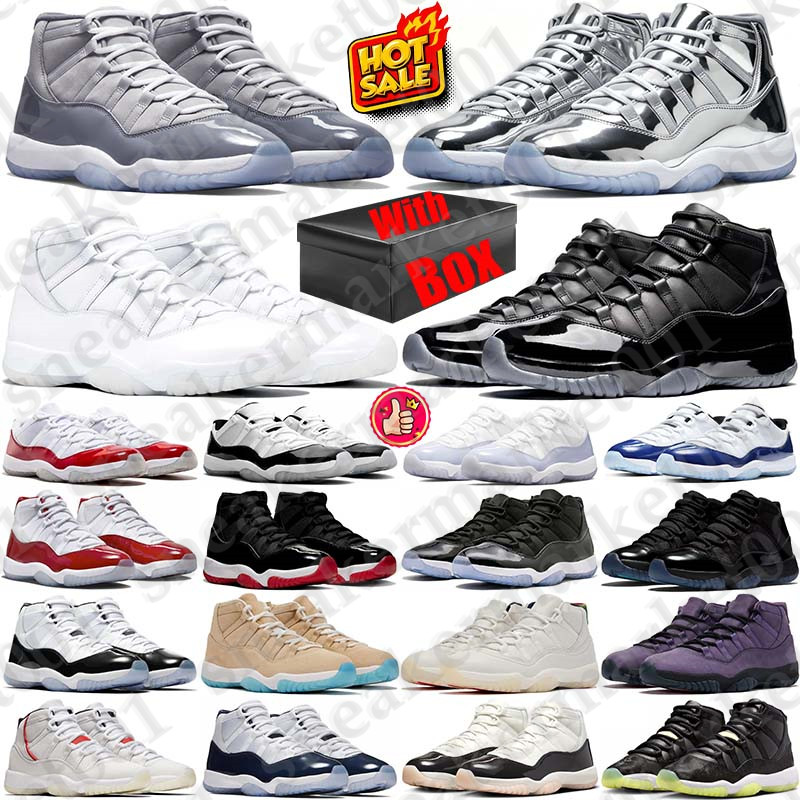 Free Shipping With Box Basketball 11 11s lows Shoes Designer Sport sneakers Gamma Blue for shoe mens womens Space Jam high UNC d h gate Cool Grey br