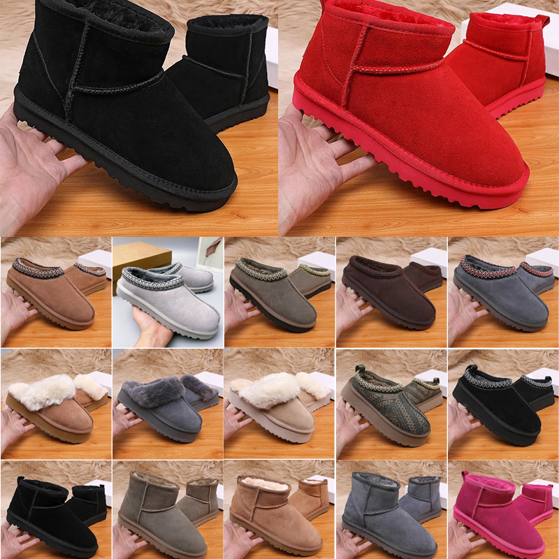 Designer Goldenstar Evelina Clog Tazz Boots Tasman Slippers Mustard Seed Chestnut Sand Fur Slides Sheepskin Classic Ultra Mini Platform Boot Winter