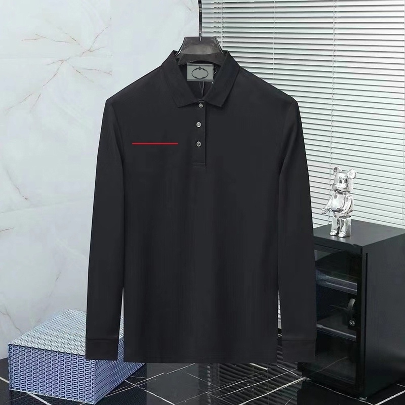 Men's Polo Shirt Mens Mens Designer Long Sleeve T Shirt Pullover Fashion Golf collared Womens Polos Pure Cotton Tshirts Sweatshirt Plus Size 3X