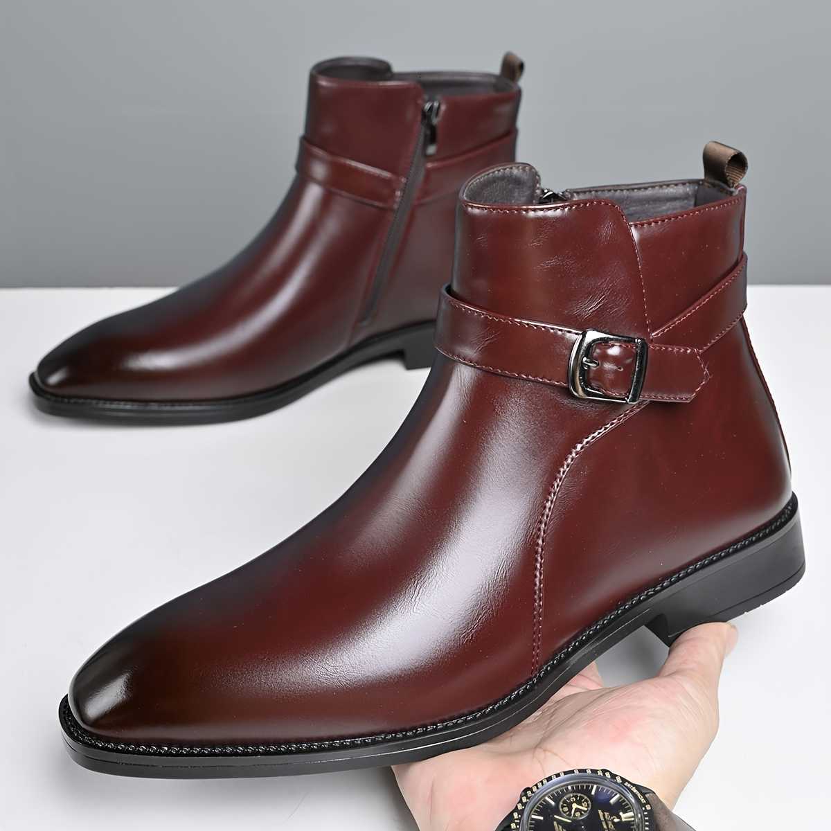 Classic Boots British Style Mens Casual Leather Chelsea Boots 2026 Men New Fashion Ankle Boots Elegantes High-Top Designer Flats H260921