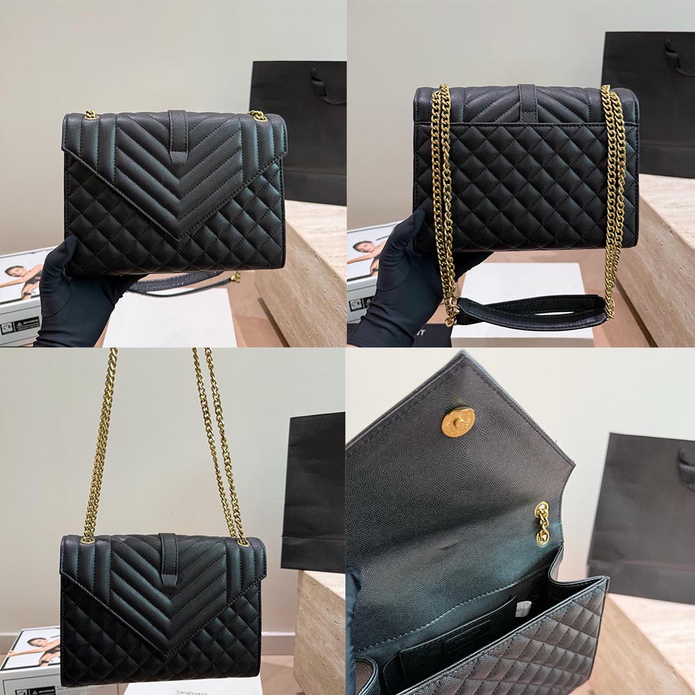 Luxury Bags Women Designer Shoulder Bag Genuine Leather Messenger Handbag V Chevron Quilted Flap Gold Chain Crossbody Bag Caviar Fashion Ladies Purs
