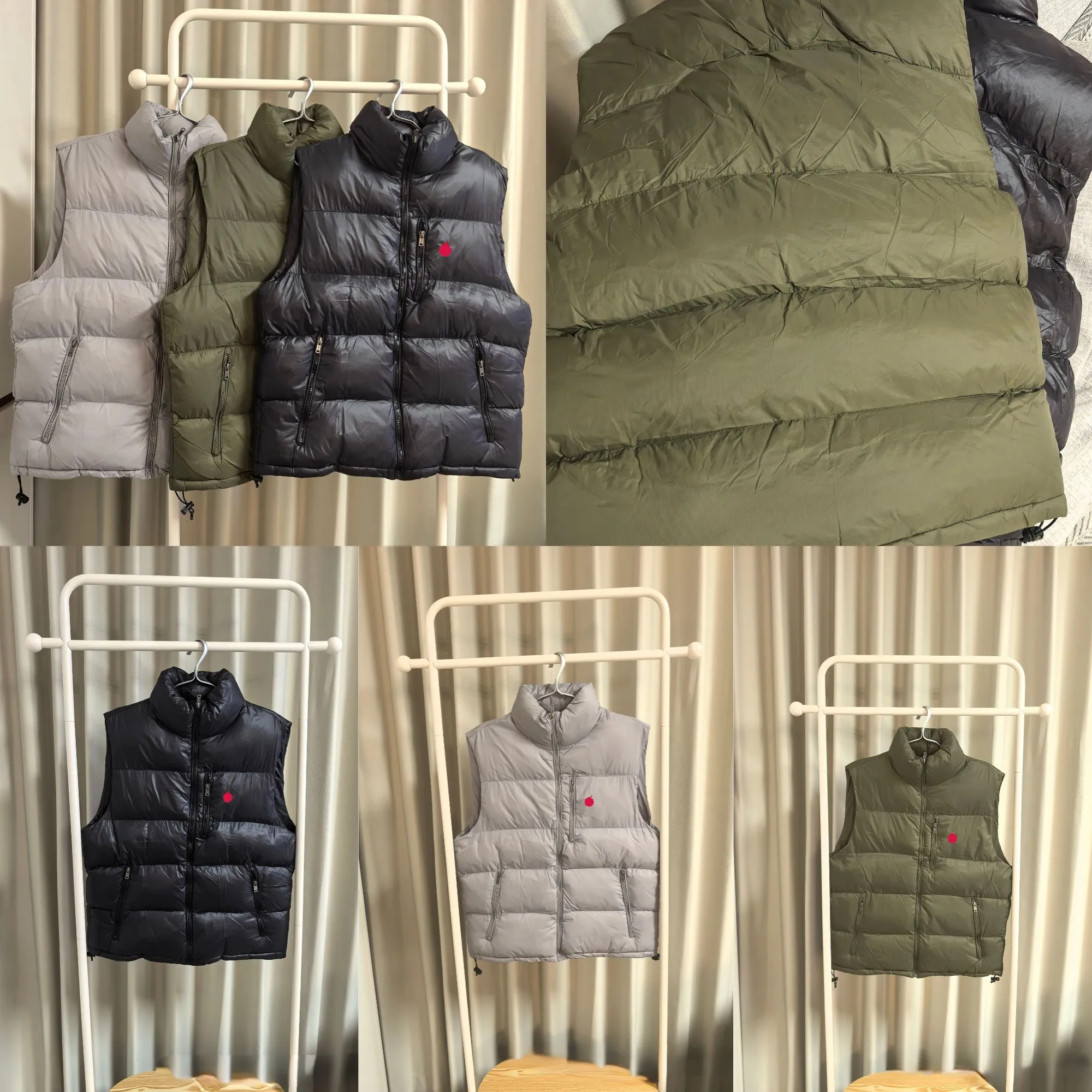 Designer Mens Gilet Vest Body Warmer Weste Luxury Polos Embroidery Horse/G Style Stand-up Collar White Duck Jacket Autumn And Winter Warm Down Coats