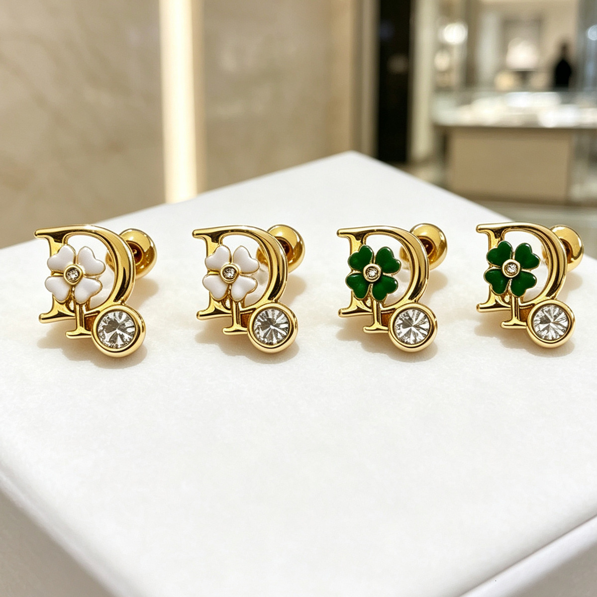 designer 26 new multi-colored floral letter earrings, luxurious fashionable design a classic elegant vibe, perfect for everyday wear and easy to mat