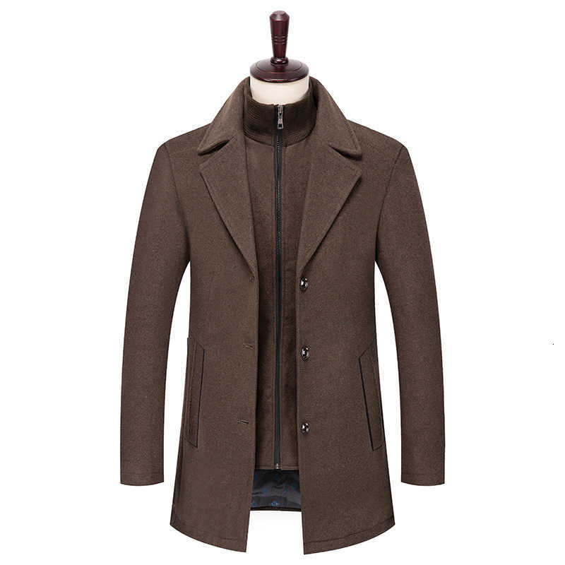 Miscele uomo Lana nuova da uomo Autunno Inverno Business Cappotto in misto lana Moda Capispalla formale per giacche da lavoro quotidiane Cappotti qu