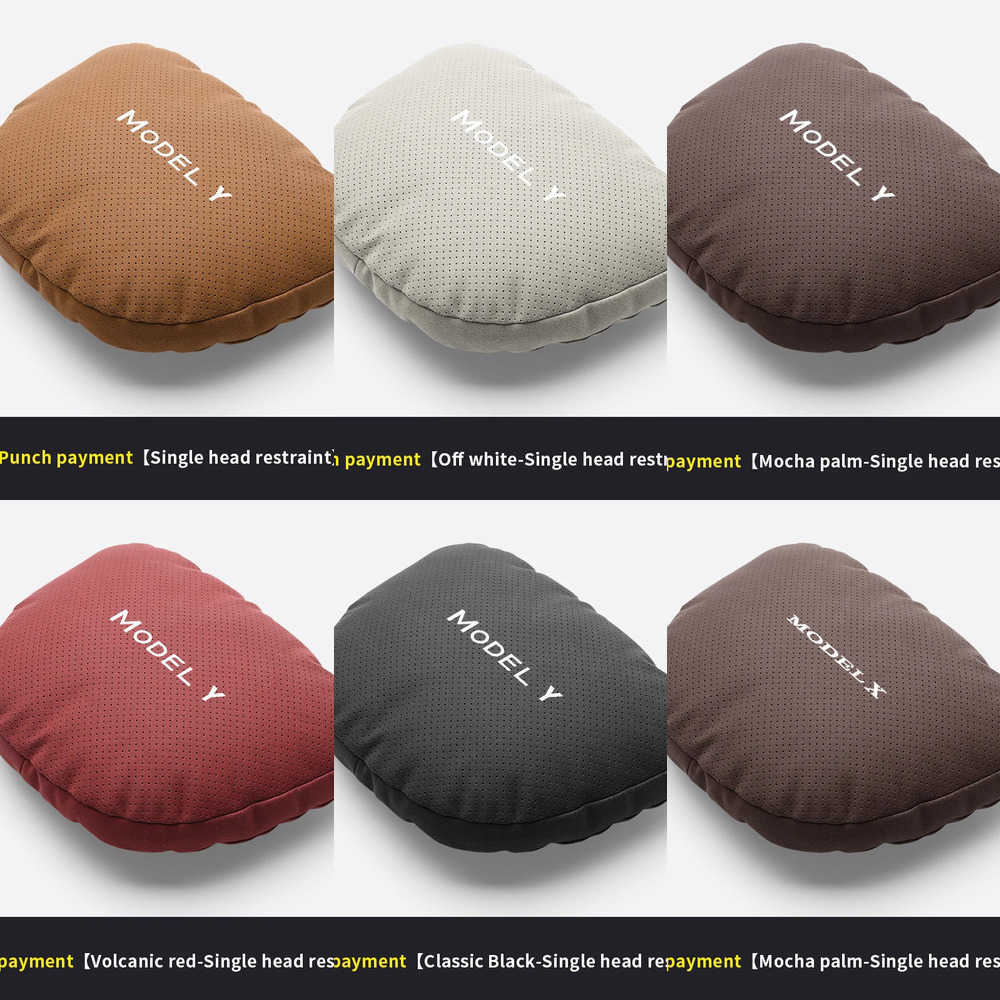 Covers Car Car Seat Headrest Waist Rest For Tesla Model Y Model X Auto Headrest Neck Support Seat Lumbar Cushion Soft Neck Pillow Accessories J26091