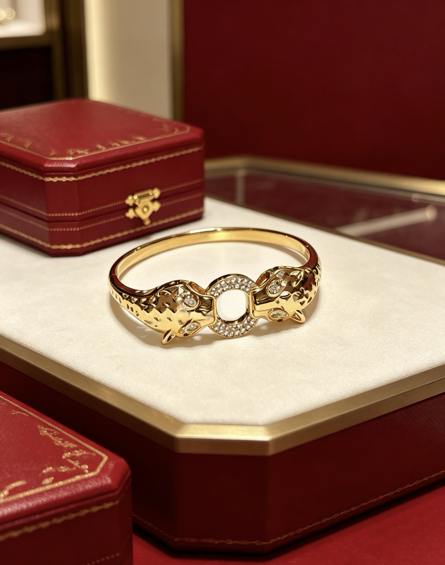 10A Top-Quality Designer Gold Bracelet Jewelry Bracelet Gold-Plated Designer Zircon Clasp Bracelet Light Luxury Fashionable Women's Accessory w