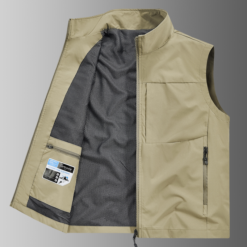 New Men's Outdoor High-quality Hiking Camping Sports Windproof Breathable Comfortable and Multifunctional Sleeveless Vest J260921