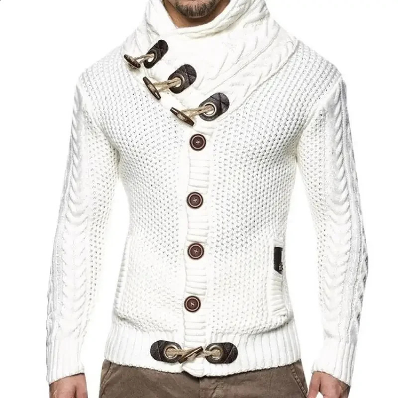2026 Winter Cardigan Men Wool Jackets Thick Cardigan Coats Mens Clothing Knitted Sweatercoat Button Coat Male Sweater Top 260918