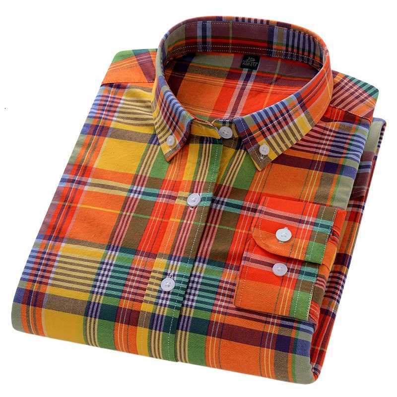 Casual Shirts Men's Long-sleeve Casual Shirts for Men Slim Fit Plain Shirt 100%cotton Plaid Striped Tops Soft Designer Fashion Korean Trends Cl