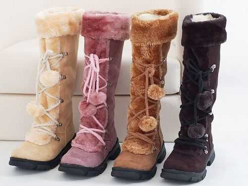 Boots Boots Women Ladies Fur Winter Shoes Woman Zipper Casual Knee Boots Keep Warm Snow Boots Black Big Size dse3 H260921