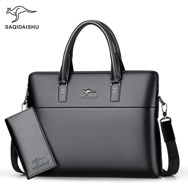Briefcase men's genuine leather business men's bag handbag single shoulder large capacity casual cowhide crossbody computer bag 260920