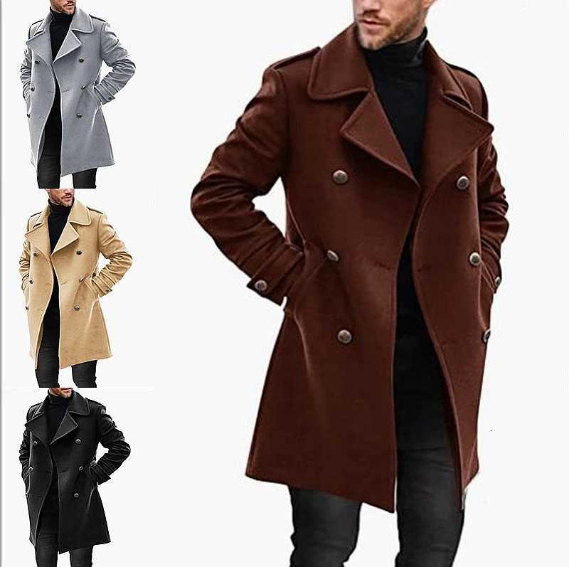 Wool Blends Men's Coat Wool Men Winter Overcoat Warm Thick Outerwear Spring Autumn Male Coats D260921